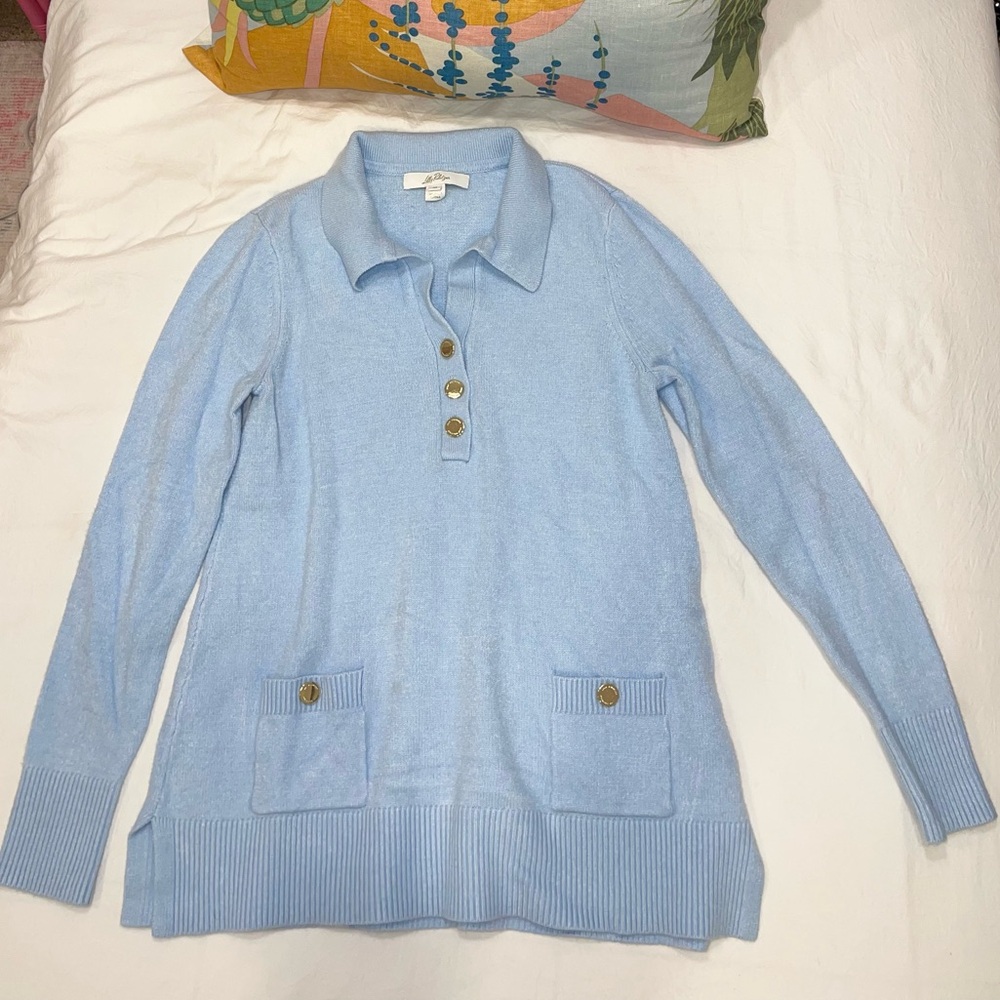 Lilly Pulitzer Button Neckline Collared Sweater - image 1